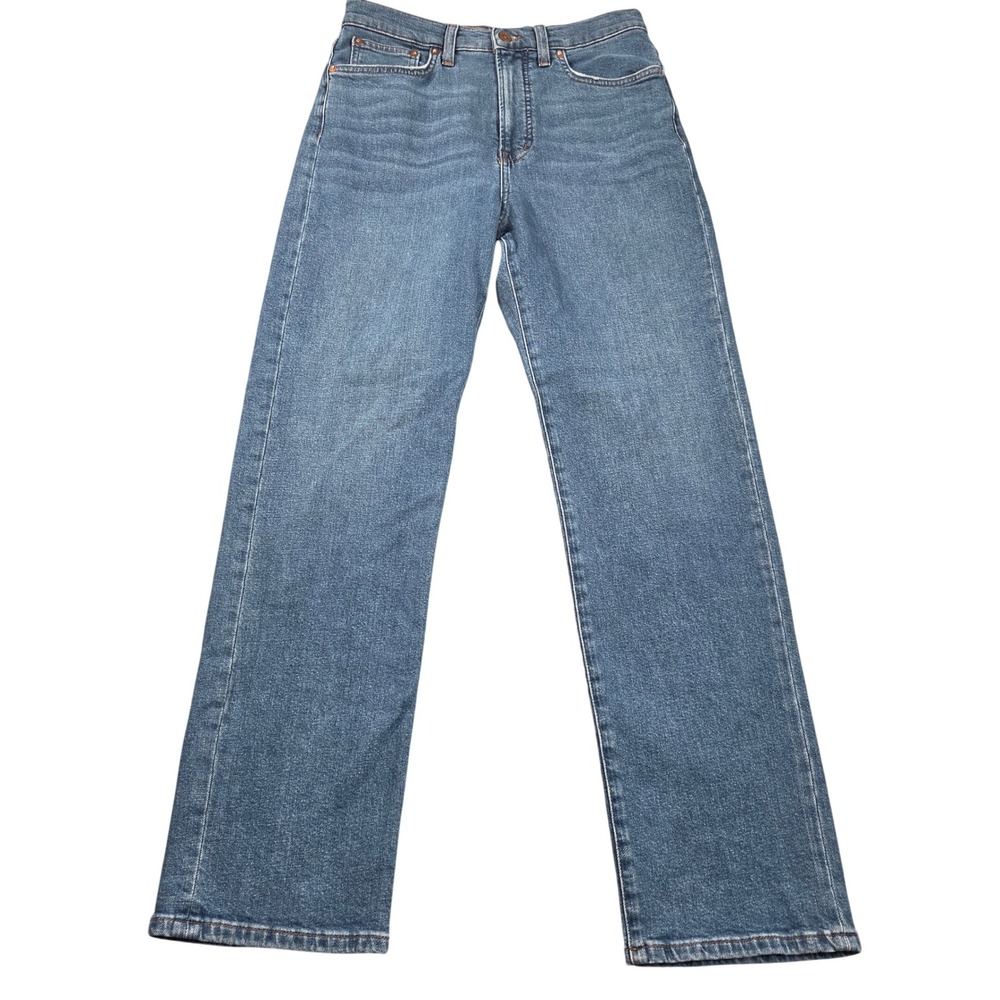 Madewell The Perfect Vintage Straight Jean Womens 28 Blue Medium Wash High Rise